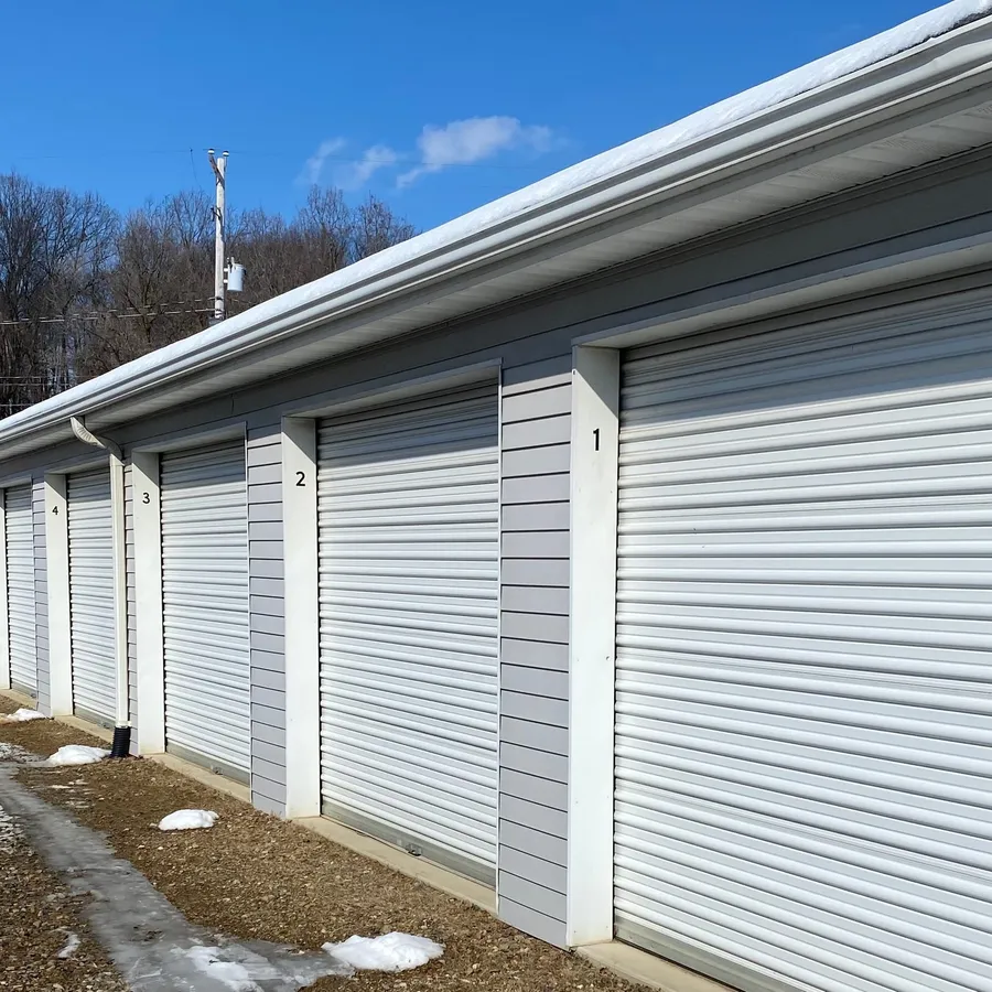 Row of drive-up storage units at My Storage Concord